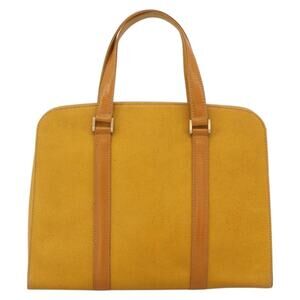 Burberry Leather Handbag Yellow Gold